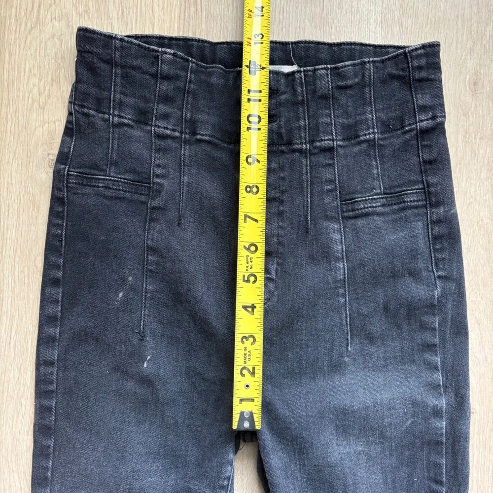 We The Free People Jayde Flare Jeans Black High Rise Bell Bottom 27x31.5